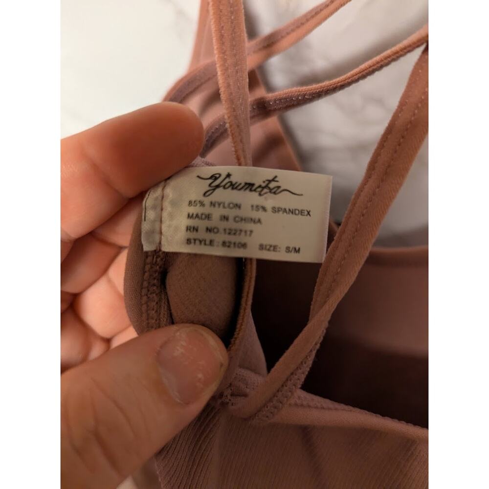 Youmita Shapewear Snap crotch Small/Medium bodysuit Wood Rose Lingerie Ribbed - Picture 6 of 7